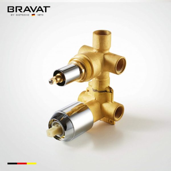 Bộ trộn Bravat Built-in Shower Mixer Body Set (3-function) D969CP-B-ENG