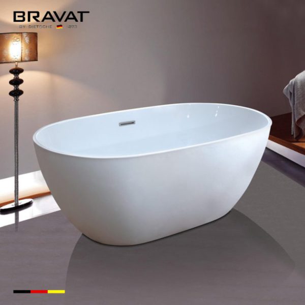 Bồn tắm Bravat 1.5m Free Standing Bathtub B25591W-1-ENG