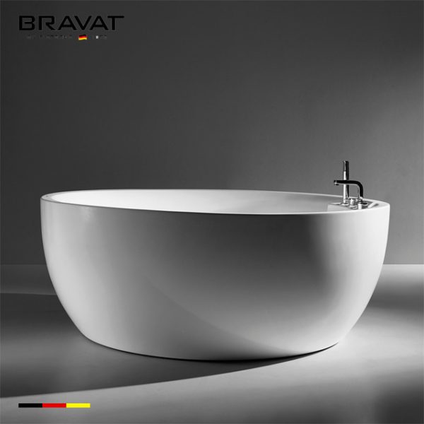 Bồn tắm Bravat 1.6m Bubble Standing Bathtub (Bubble) B25647TW-3W