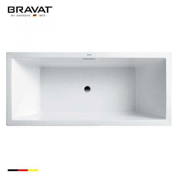 Bồn tắm Bravat 1.6m Deck Mounted Simple Bathtub B25609W