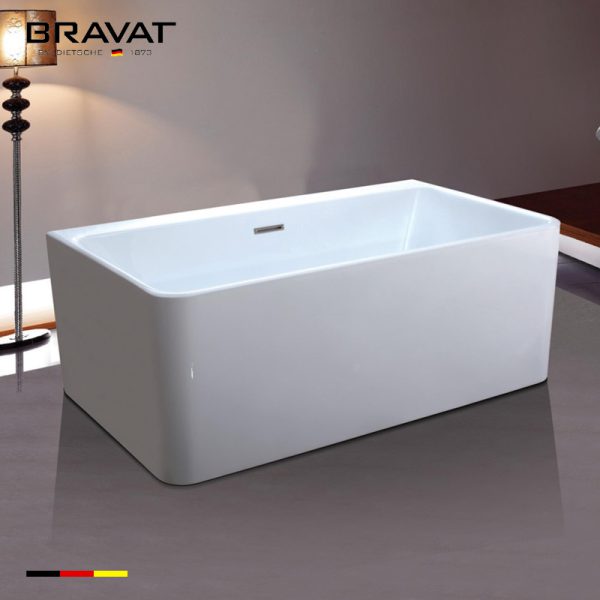 Bồn tắm Bravat 1.6m Free Standing Bathtub B25687W-1-ENG