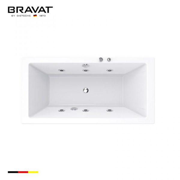 Bồn tắm massage gắn sàn 1.7m Bravat (Jacuzzi) B25706DW-2