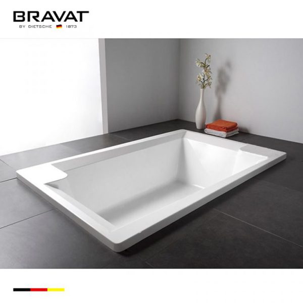 Bồn tắm Bravat 1.7m Deck Mounted Simple Bathtub B25704W