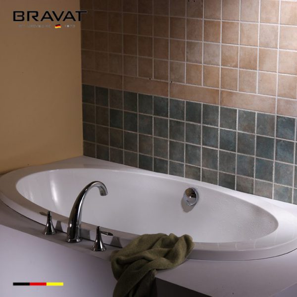 Bồn tắm Bravat 1.7m Deck Mounted Simple Bathtub B25712W