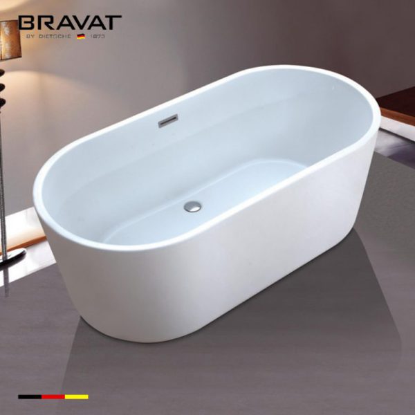 Bồn tắm Bravat 1.7m Free Standing Bathtub B25789W-1-ENG