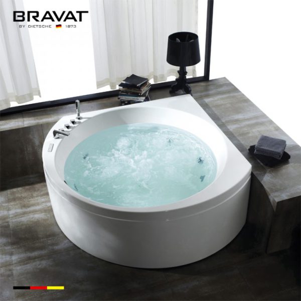 Bồn tắm Bravat 1.7m Massage Bathtub (Jacuzzi) B25828W-2