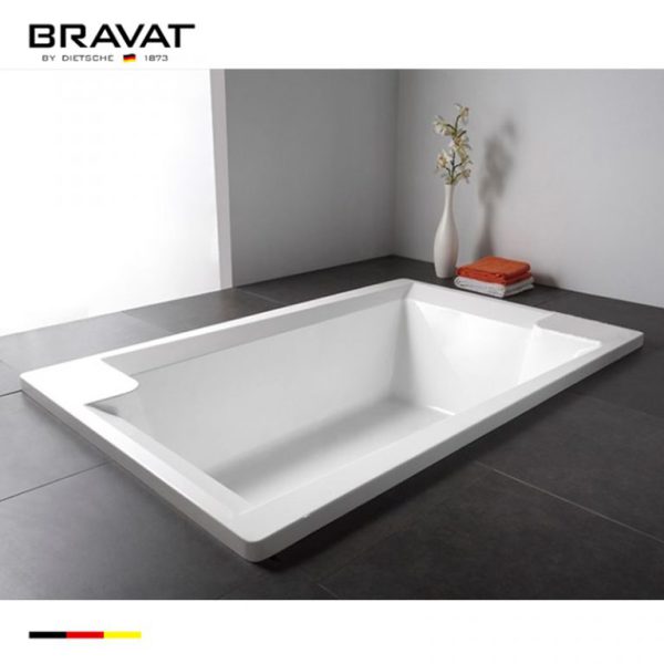 Bồn tắm Bravat 1.9m Deck Mounted Simple Bathtub B25904W
