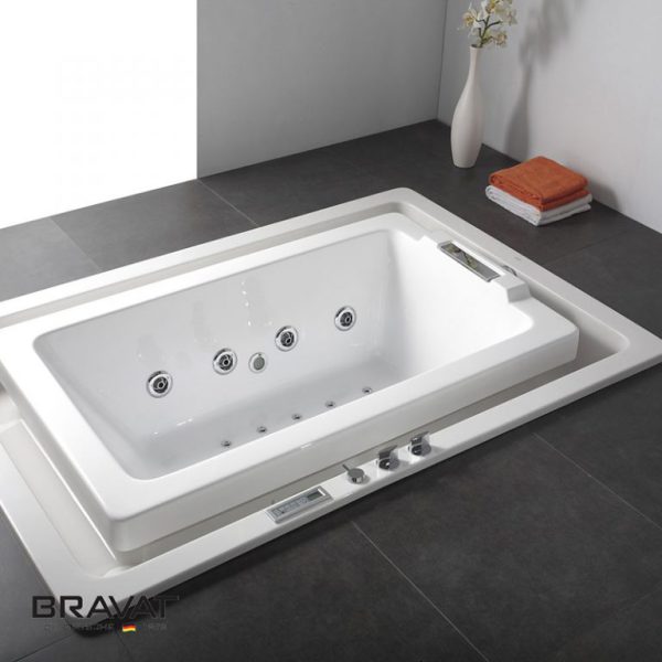 Bồn tắm massage tràn 1.9m Bravat B25903DW-4