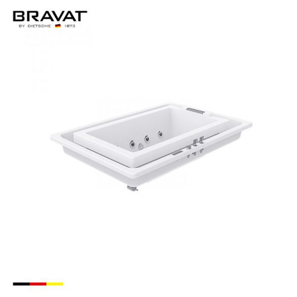 Bồn tắm Bravat 2.1m Overflow Massage Bathtub (Jacuzzi) B25001DW-4