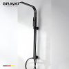 Sen cây Bravat Wall Mounted Shower Column – Black D224K-ENG
