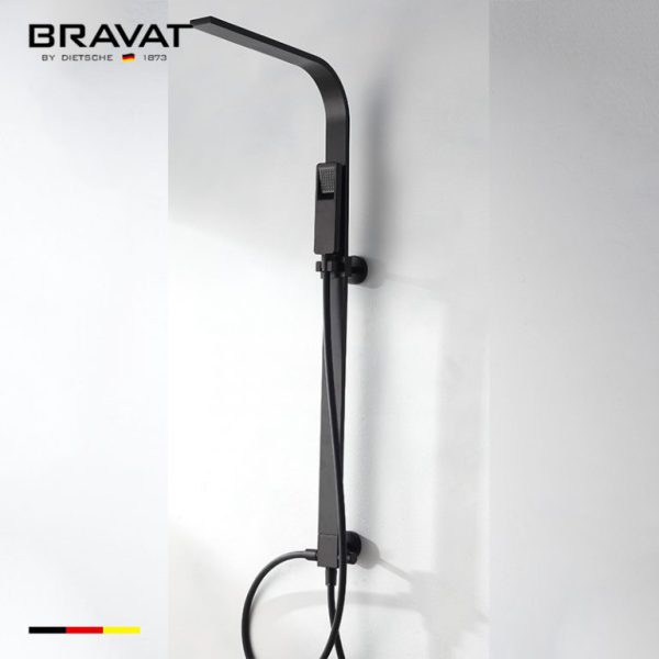 Sen cây Bravat Wall Mounted Shower Column – Black D224K-ENG