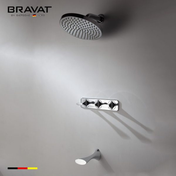 Sen tắm âm Bravat Built-in Bath & Shower Mixer Trim Set P69200C