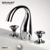 Vòi bồn tắm Bravat Two Handles 3-hole Basin Mixer F24287C-ENG