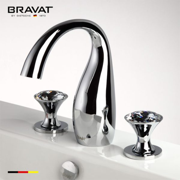 Vòi bồn tắm Bravat Two Handles 3-hole Basin Mixer F24287C-ENG