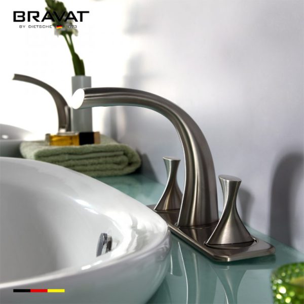 Vòi bồn tắm Bravat Two Handles 3-hole Basin Mixer F24691NE-ENG