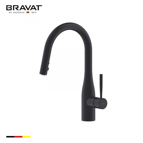 Vòi nước Bravat Single Handle Kitchen Mixer F7164208BW-1B-ENG