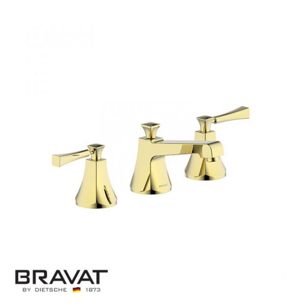 Vòi trộn 3 lỗ màu vàng Bravat F22994BAF-ENG