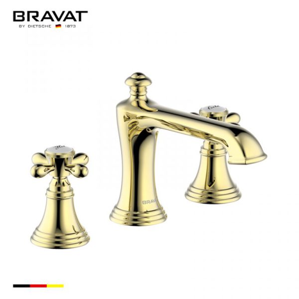 Vòi bồn tắm Bravat Two Handles 3-hole Basin Mixer F251199BAF-ENG